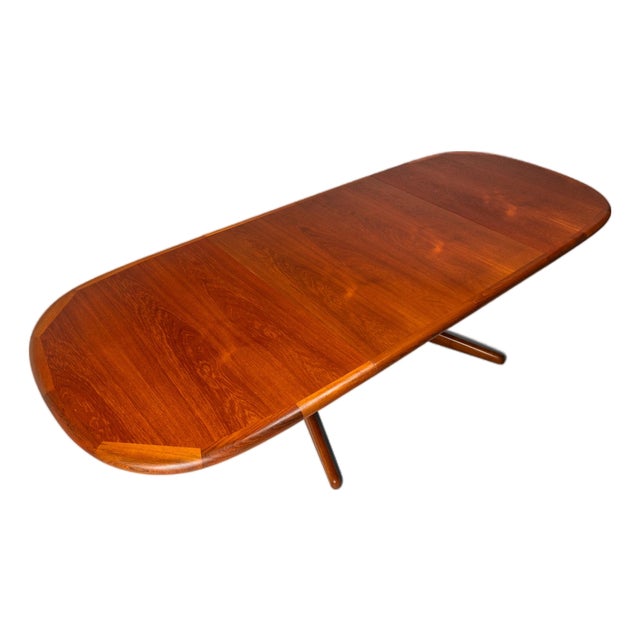 Danish Mid-Century Modern Extension Dining Table in Teak W/ Stow-in-Table Leaves by Skovby Møbelfabrik, Denmark, C. 1970s For Sale