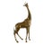 Mid-Century Modern Tall Brass Giraffe Sculpture With Engraved Patterned Surface For Sale