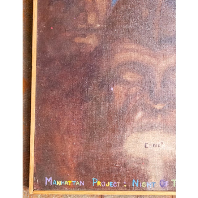 Mid-Century Oil Painting "Night of the Western Warlocks" Signed For Sale - Image 4 of 8