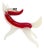 Vintage White and Red Murano Glass Fox Figurine attributed to Murano for Maestri di Murano, 1950s For Sale