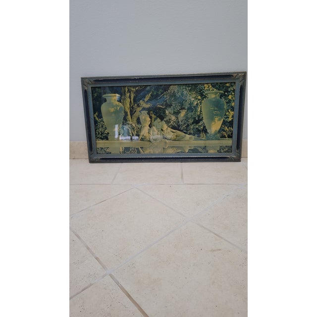 This print of painting "Garden of Allah" by Maxfield Parrish is a fantastical depiction of a garden, likely intended to...