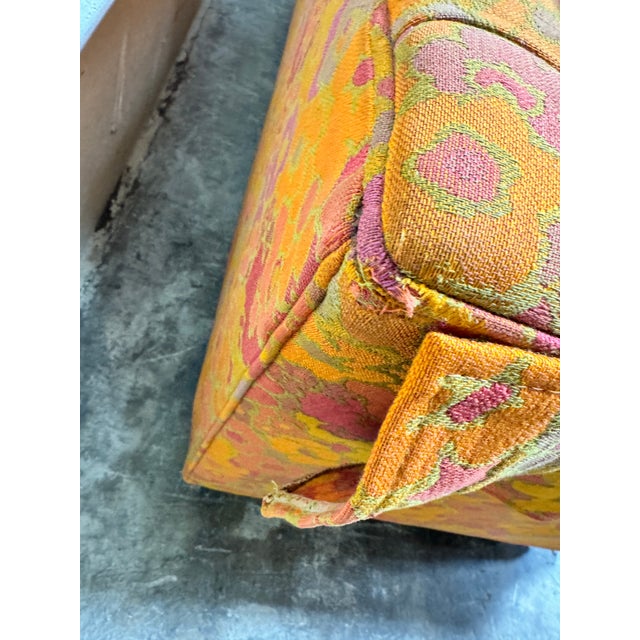 Orange Flower Power 70s Love Seats - A Pair For Sale - Image 8 of 12