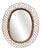 Oval Rattan and Bamboo Wall Mirror attributed to Franco Albini, 1960s For Sale