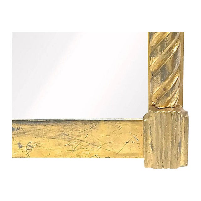 19th Century Gothic Gilt Spiral Column Mirror For Sale - Image 4 of 5