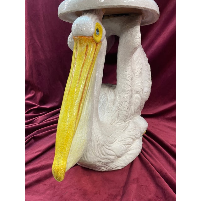 Pelican Bent coastal Italian ceramic Lowes two side table Probably 1950s 1960s or 70s not sure of the date it’s got...