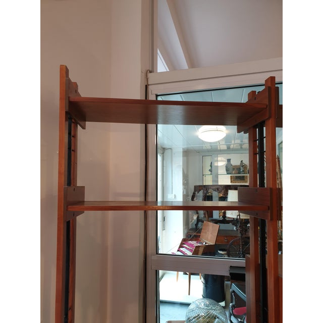 Mid-Century Modern Swedish Teak & Metal Modular Library, 1960s For Sale - Image 3 of 18