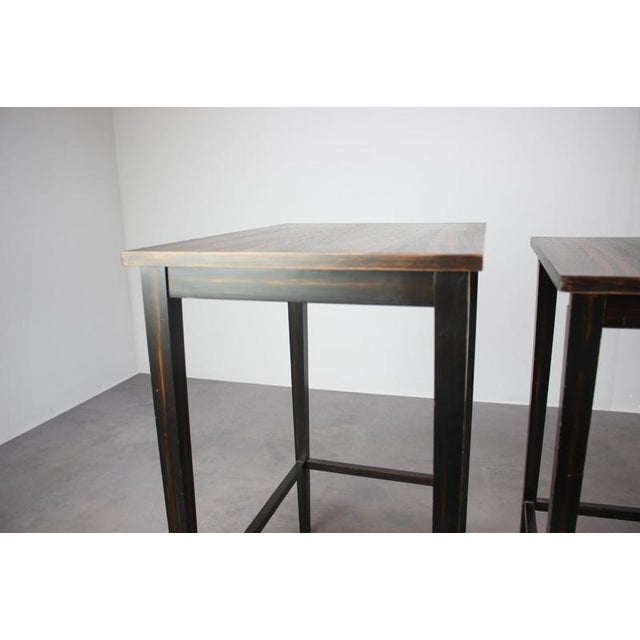 Brown Mid-Century Modern Macassar Veneer Nesting Tables, 1950s, Set of 3 For Sale - Image 8 of 13