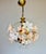 Vintage Murano Style White Floral Globe Chandelier - Brass Finish For Sale - Image 15 of 15