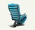 1970s Italian Chaise Longue in Painted Metal and Padded Fabric, 1970s For Sale - Image 5 of 11