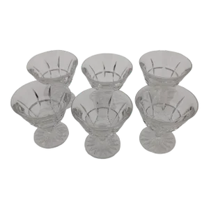 1930s Daum Crystal Champagne Coupes- Set of 6