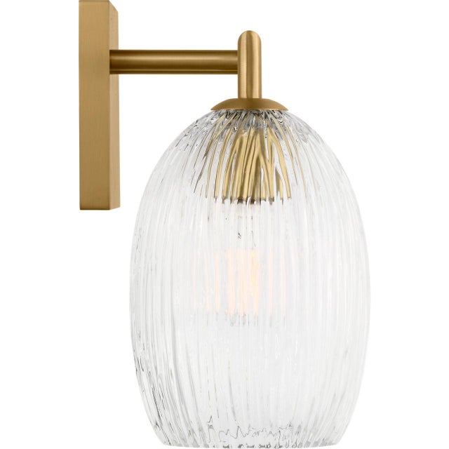 2020s Hable by Visual Comfort Studio Serafina 3-Light Vanity Sconce in Satin Brass Gold Finish For Sale - Image 5 of 5