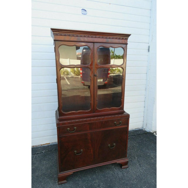 1940s Vintage Flame Mahogany China Chairish
