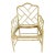 Vintage English Chinese Chippendale White Painted Arm Chair Classic Arm Chair in the English Chinese Style For Sale
