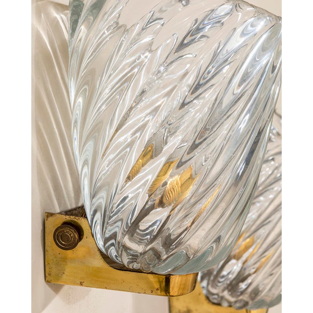 1950s Murano Glass Wall Lamps by Venini, 1950, Set of 2 For Sale - Image 5 of 7