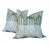 Textile Schumacher Blue & Aqua Pillow Bundle - Bukhara Ikat and Mia Tulip Pillows - Set of 4 For Sale - Image 7 of 11