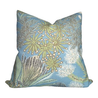 Protea Pillow Cover in Spa Blue, 20x20 Pillow For Sale