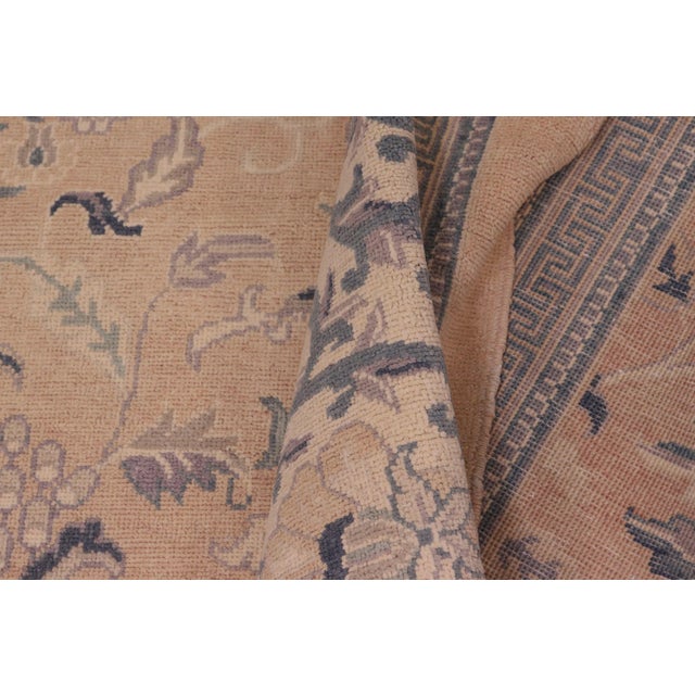 Tan Shabby Chic Tan/Beige Wool Rug - 8'3'' X 9'11'' For Sale - Image 8 of 10
