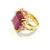 Bochic "Orient" Red Ruby & Multi Sapphire Cocktail Ring Set 18K Gold & Silver For Sale - Image 18 of 18