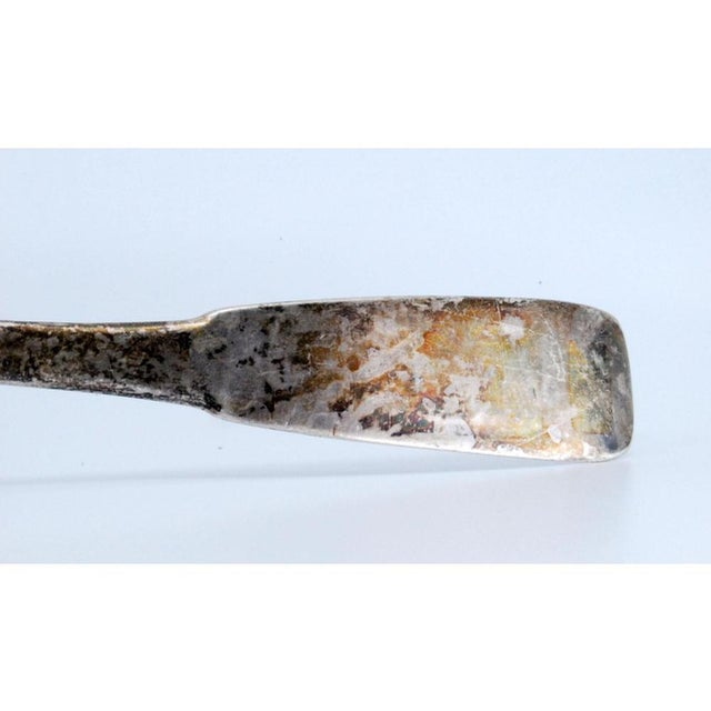Silver Plain Silver Soup Ladle with Handle For Sale - Image 8 of 10