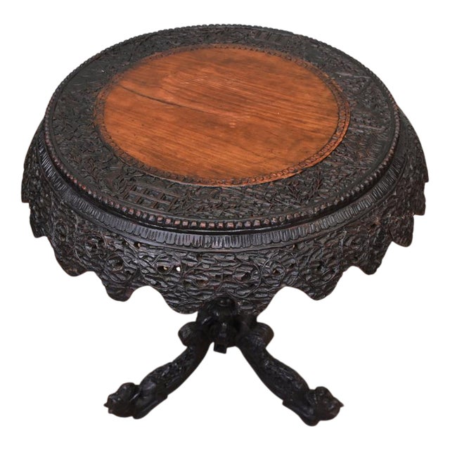 Antique Burmese Side Table, 1880s For Sale