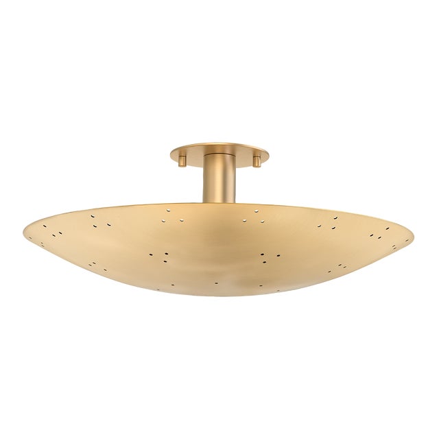 Hudson Valley Lighting Bern 18 in. 3 Light Flush Mount in Vintage Brass Finish For Sale