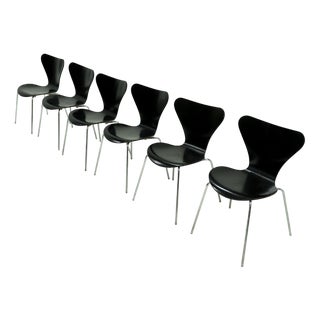 Model 3107 Butterfly Chairs by Arne Jacobsen for Fritz Hansen, 1990s, Set of 6 For Sale