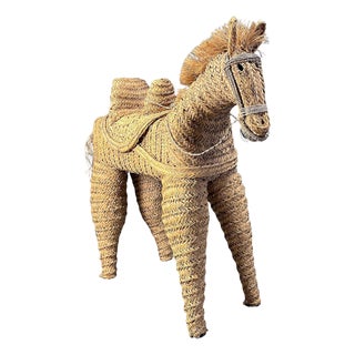 Vintage Spanish Life Size Straw Pony, 1960s For Sale