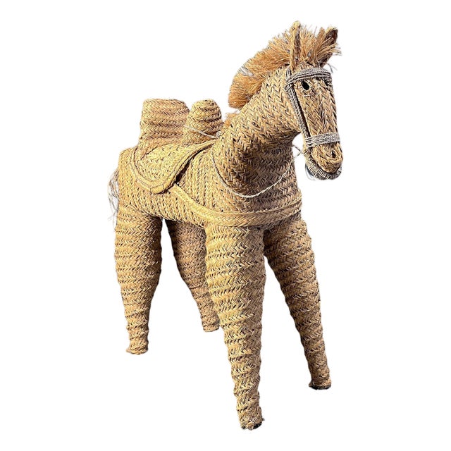 Vintage Spanish Life Size Straw Pony, 1960s For Sale