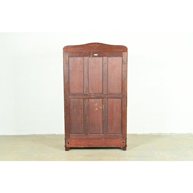 R. J. Horner Victorian Mahogany Mirror Front Armoire Dresser or Linen Press, Circa 1890s For Sale - Image 9 of 11