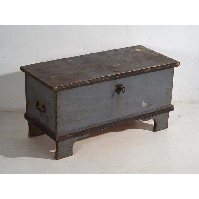 Wooden Trunk with Original Lock, 1900s For Sale - Image 12 of 18