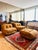 Authentic Vintage 1970s Cassina Soriana lounge chairs and ottoman set, newly upholstered with the most luxurious high...