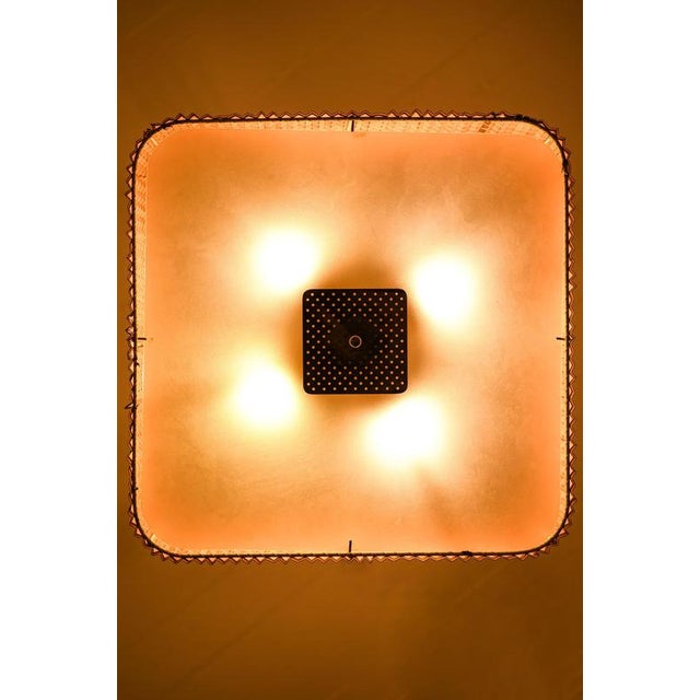 Ceiling Lamp in Brass and Glass by Paavo Tynell, 1940s For Sale - Image 6 of 10