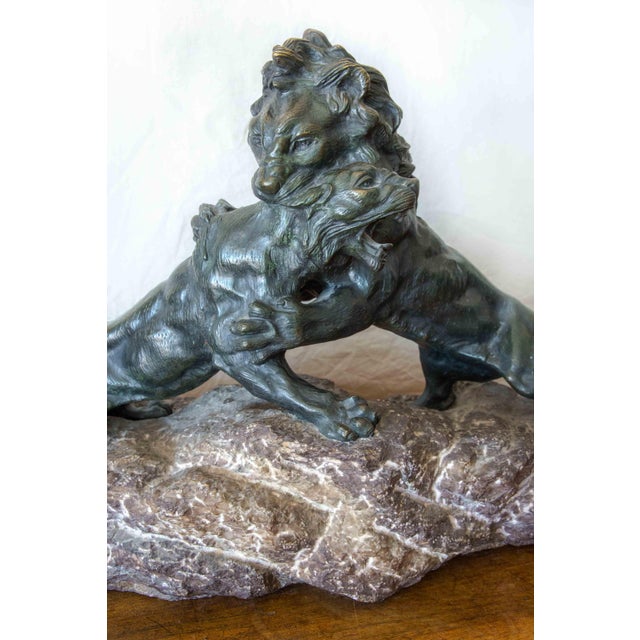 A.Fagotto, Couple of Lions, 20th century, Bronze For Sale - Image 5 of 6