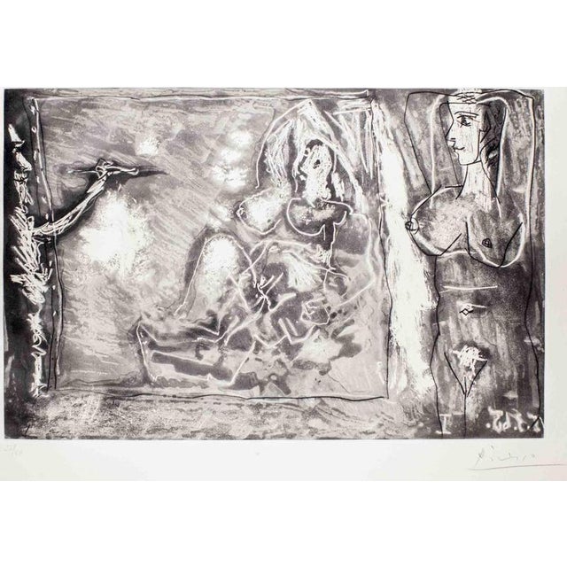 Pablo Picasso, In the Studio Etching Edition 32/50, 1965, Etching For Sale - Image 4 of 4