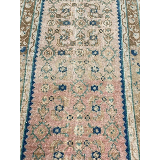 1960s Vintage Old Persian Hamedan Runner Rug 3x13 For Sale In Dallas - Image 6 of 10