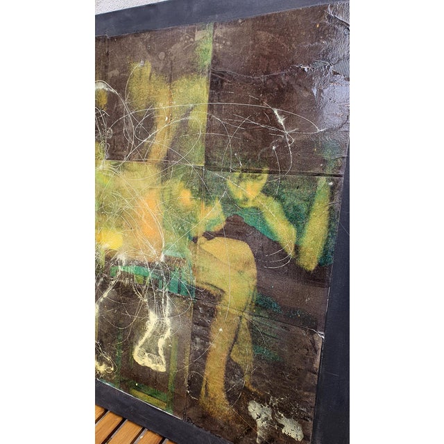 Studio Sul Movimento, Figurative Composition, 2006, Mixed Media & Photo Collage Painting For Sale - Image 7 of 10
