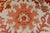 Antique Turkish Oushak With Elegant Motifs in Red, Ivory, Gold and Salmon Pink 7 X 9'8 For Sale - Image 13 of 15