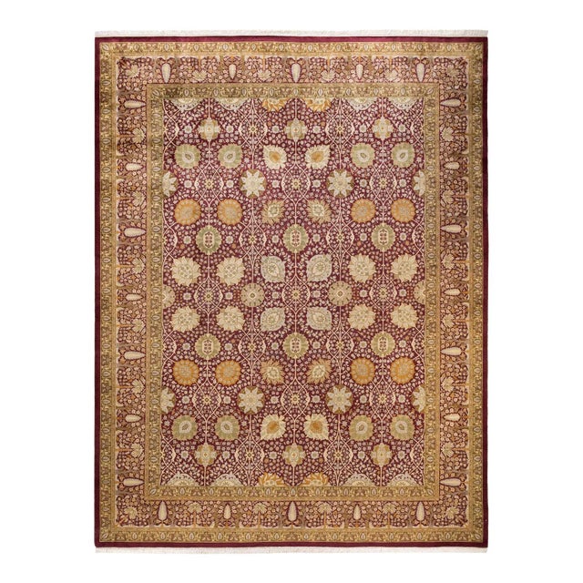 Purple Mogul, One-of-a-Kind Hand-Knotted Area Rug in Purple, 9' 2" x 12' 2" For Sale - Image 8 of 8