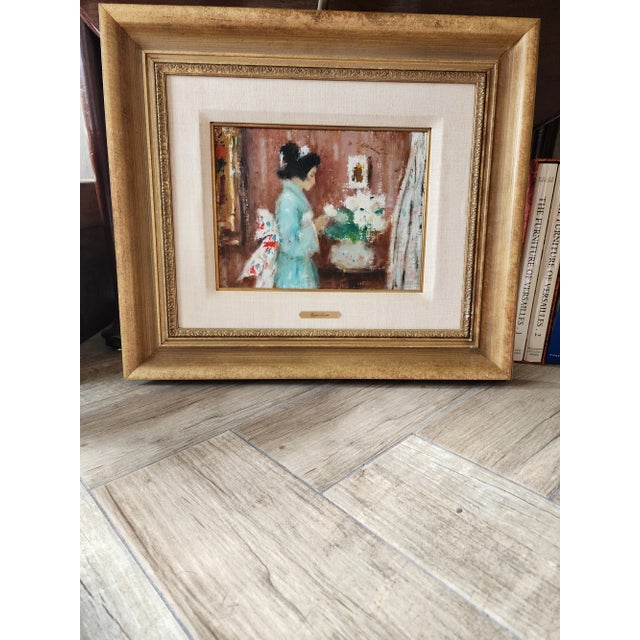 Samuel Edmund Oppenheim Painting of a Geisha For Sale In San Antonio - Image 6 of 7