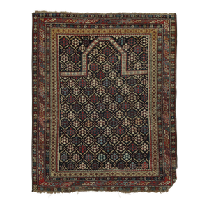 Antique Kuba Prayer Rug With Diamond Lattice - Rug & Kilim