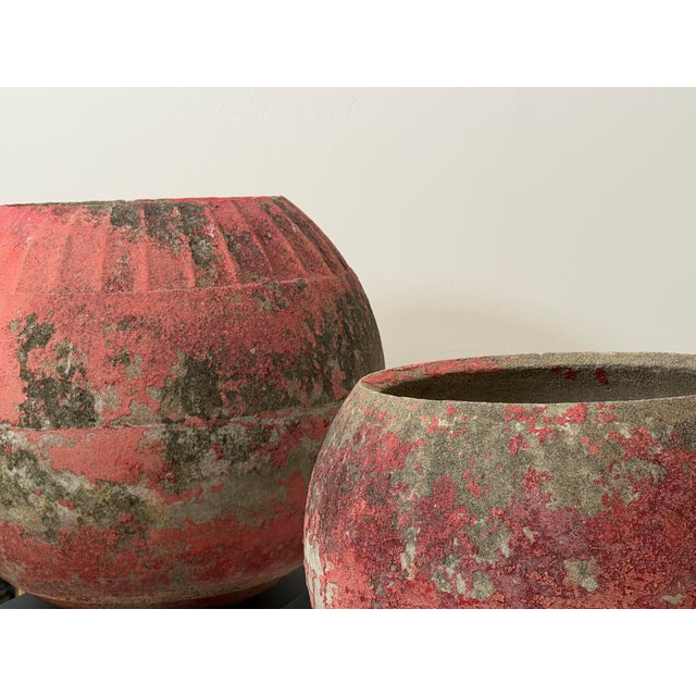 Mid-Century Modern Concrete Planters, 1960s, Set of 2 For Sale - Image 3 of 5