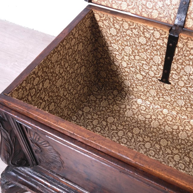 17th Century Carved Walnut Chest, Italy, 1890s For Sale - Image 3 of 18