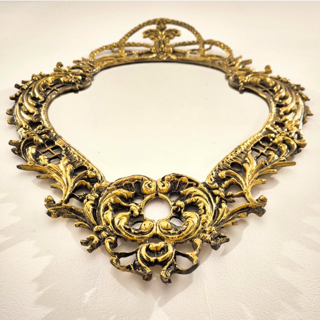 Rococo Louis XV-style Bronze Mirror For Sale - Image 9 of 13