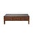Vintage Natural Wood Pattern Rectangular Drawers Low Coffee Table For Sale - Image 4 of 13