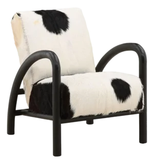 Arc Black & White Hide Accent Chair