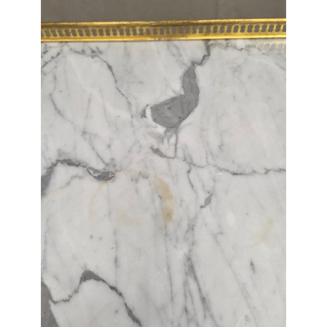 Vintage Mahogany and Marble Spanish Nightstands With Brass Ormolu - A Pair For Sale - Image 9 of 17