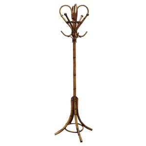 Bamboo and Rattan Coat Rack, 1960s