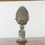 Gray French Turn of the Century 1900s Zinc Pinecone Fragment with Acanthus Leaves For Sale - Image 8 of 12
