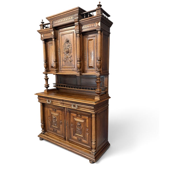 19th Century Large Gründerzeit Neorenaissance Sideboard in Walnut, 1880 For Sale - Image 5 of 5