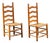 Pair of Mid 20th Century American Ladderback Rush Seat Dining Chairs For Sale